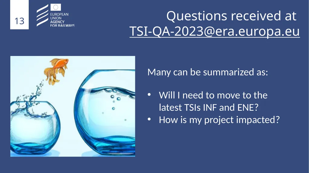 Fixed installations TSIs INF,ENE and PRM 1 - slide 13 of 40