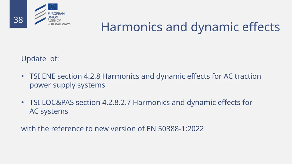 Fixed installations TSIs INF,ENE and PRM 1 - slide 38 of 40
