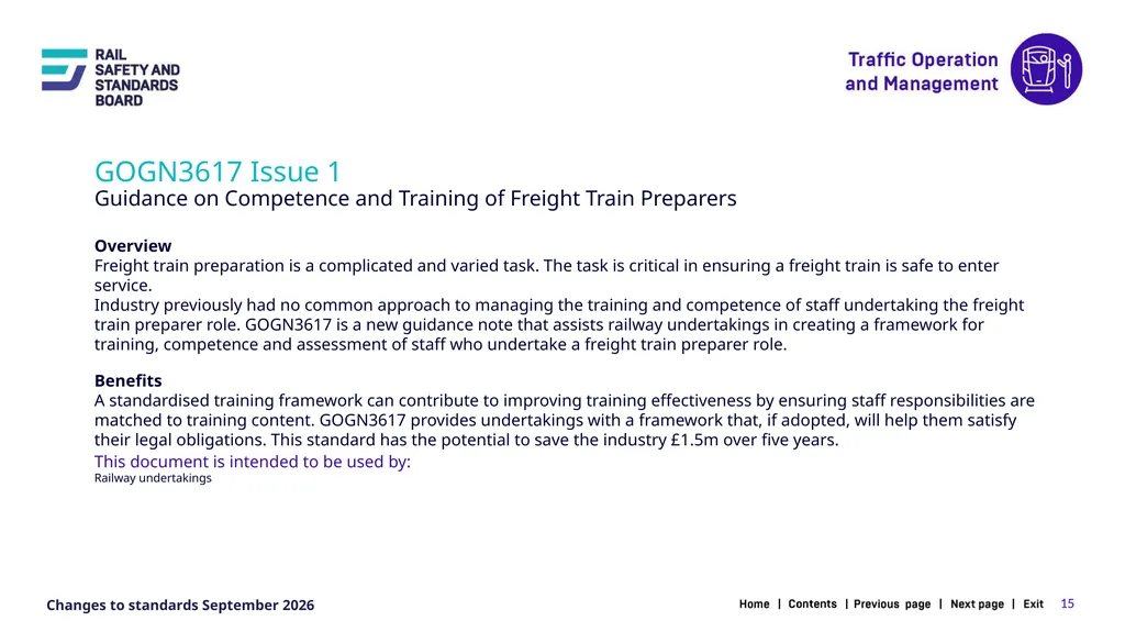 1 Changes in the September 2026 standards update - slide 15 of 67