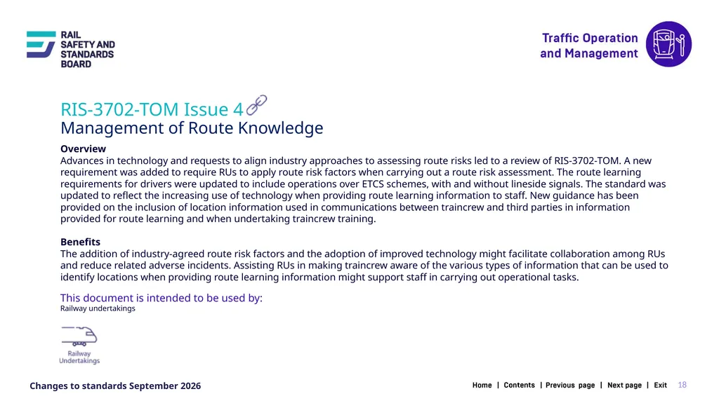 1 Changes in the September 2026 standards update - slide 18 of 67