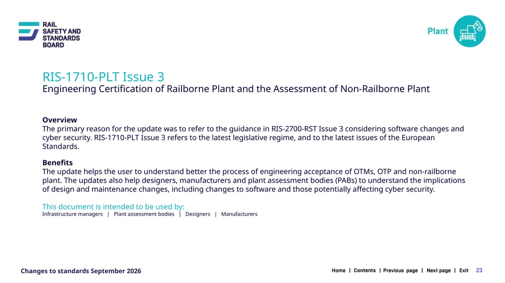 1 Changes in the September 2026 standards update - slide 23 of 67