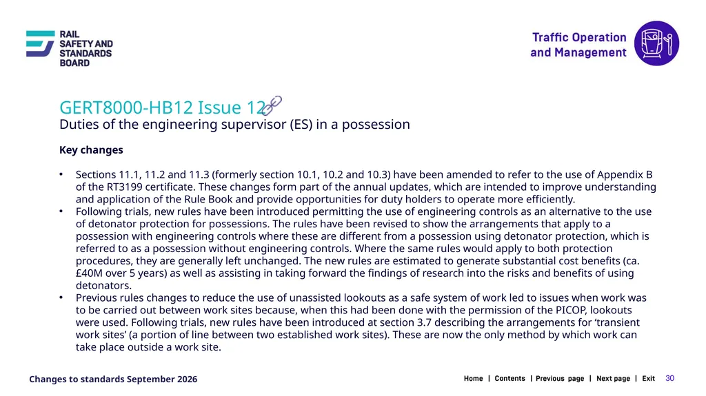 1 Changes in the September 2026 standards update - slide 30 of 67