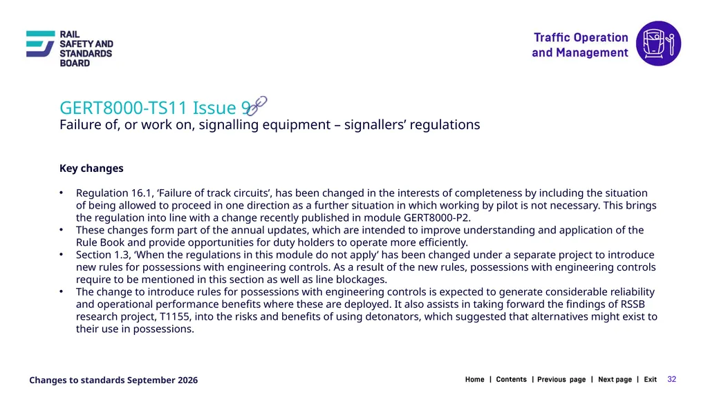 1 Changes in the September 2026 standards update - slide 32 of 67