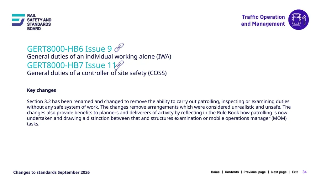 1 Changes in the September 2026 standards update - slide 34 of 67