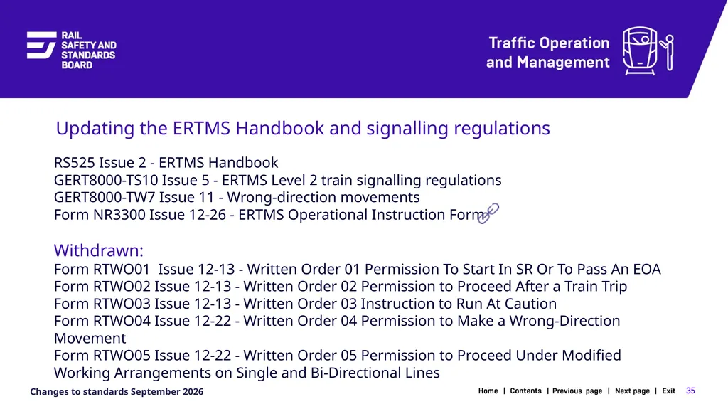 1 Changes in the September 2026 standards update - slide 35 of 67