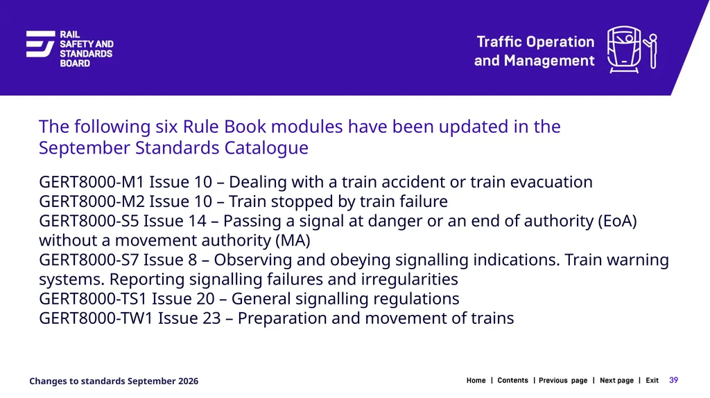 1 Changes in the September 2026 standards update - slide 39 of 67