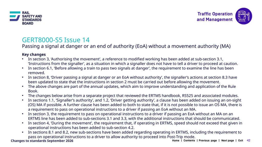 1 Changes in the September 2026 standards update - slide 42 of 67