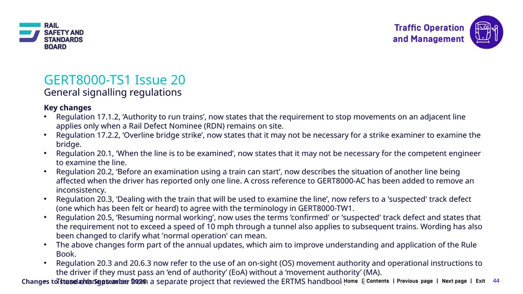 1 Changes in the September 2026 standards update - slide 44 of 67