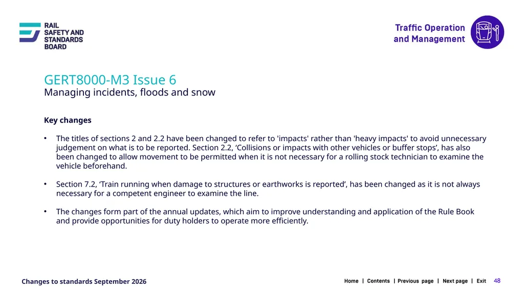 1 Changes in the September 2026 standards update - slide 48 of 67