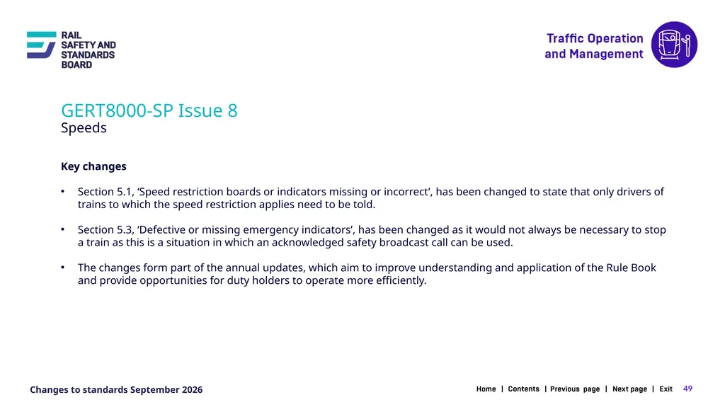 1 Changes in the September 2026 standards update - slide 49 of 67