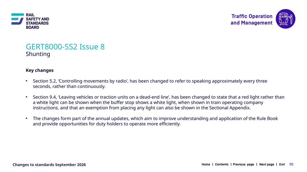 1 Changes in the September 2026 standards update - slide 50 of 67