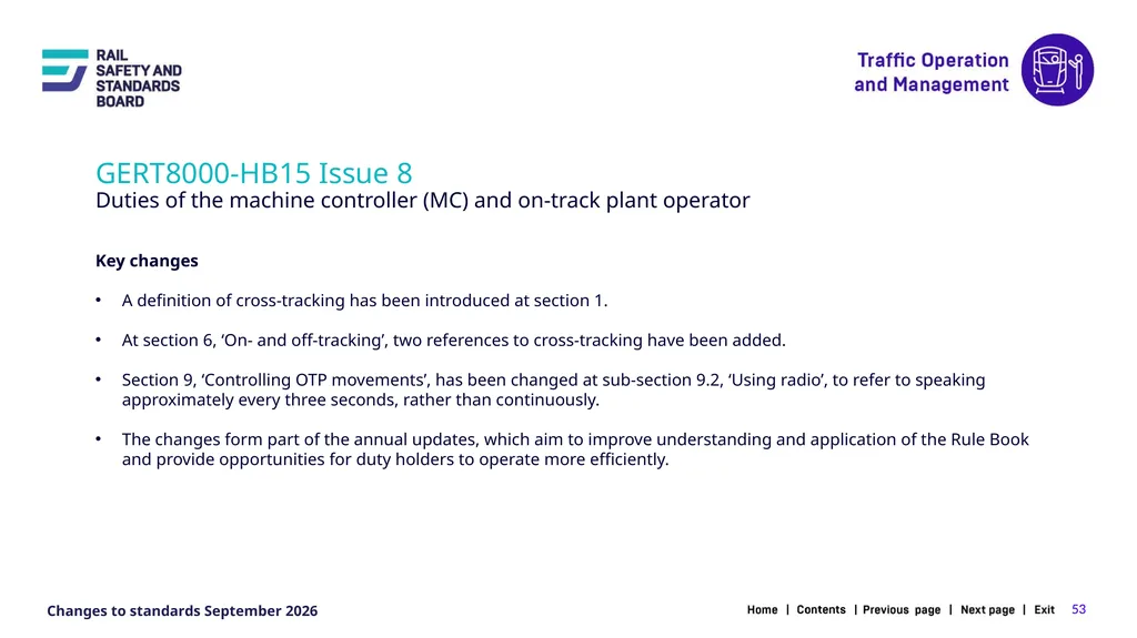 1 Changes in the September 2026 standards update - slide 53 of 67