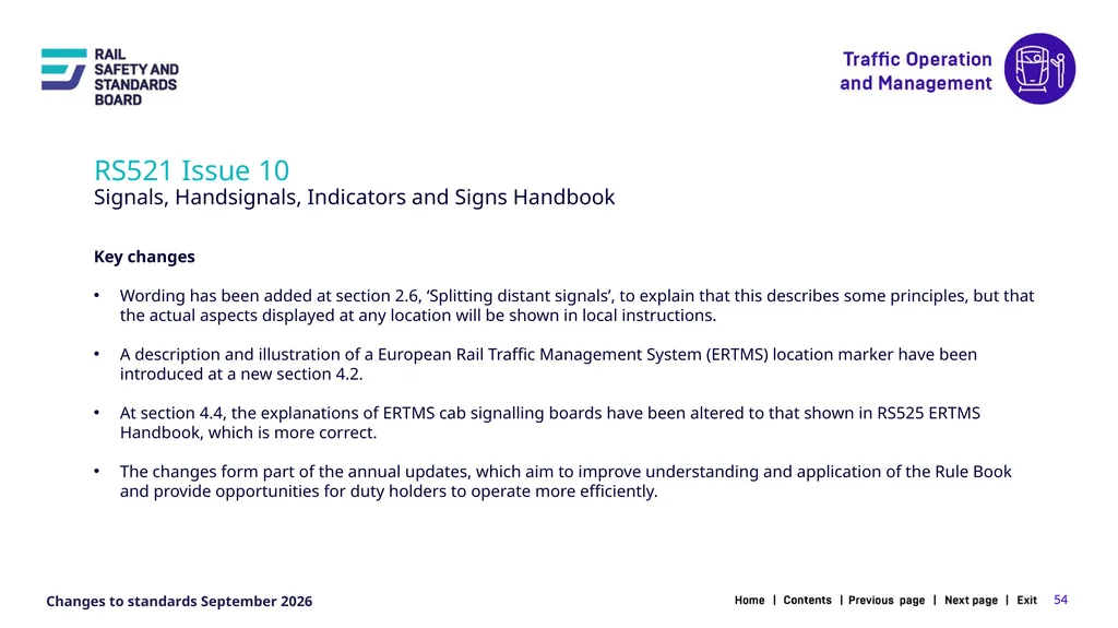 1 Changes in the September 2026 standards update - slide 54 of 67