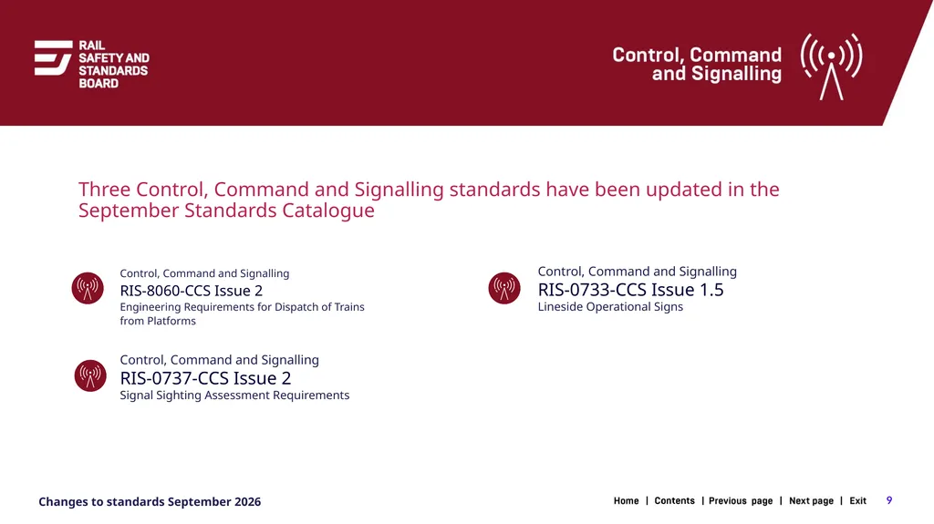 1 Changes in the September 2026 standards update - slide 9 of 67