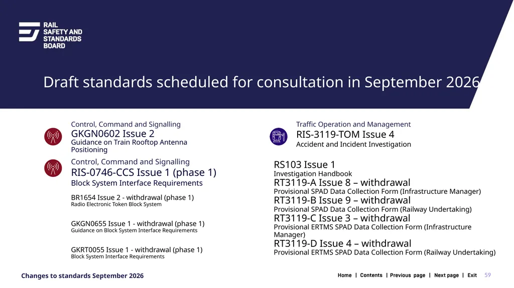 1 Changes in the September 2026 standards update - slide 59 of 67