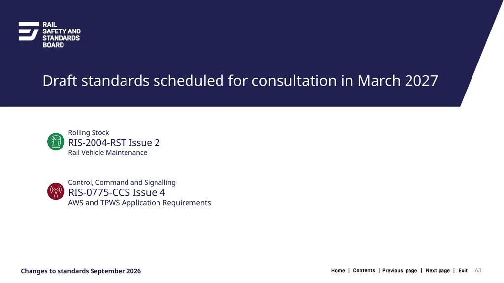 1 Changes in the September 2026 standards update - slide 63 of 67