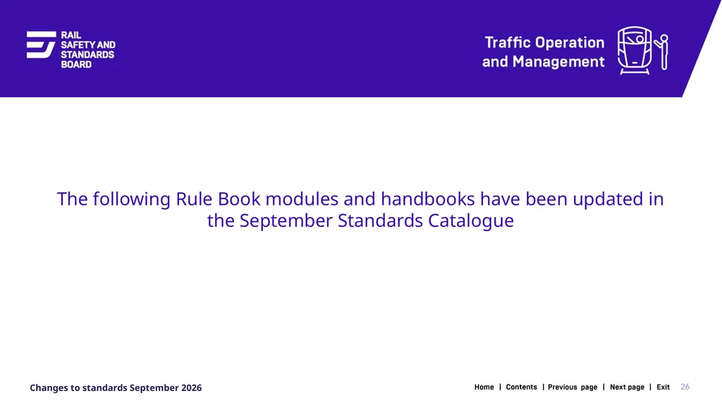 1 Changes in the September 2026 standards update - slide 26 of 67