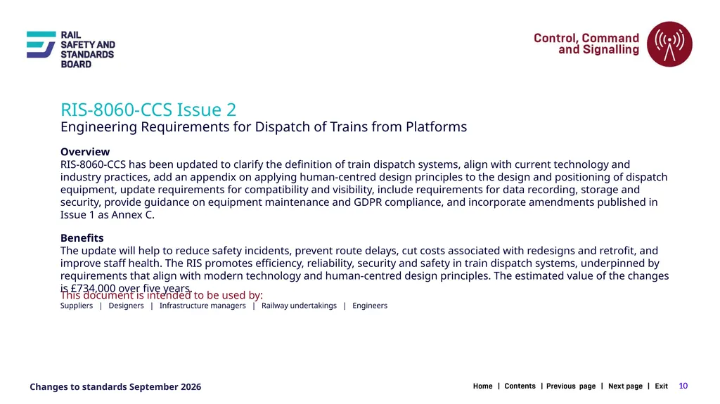 1 Changes in the September 2026 standards update - slide 10 of 67