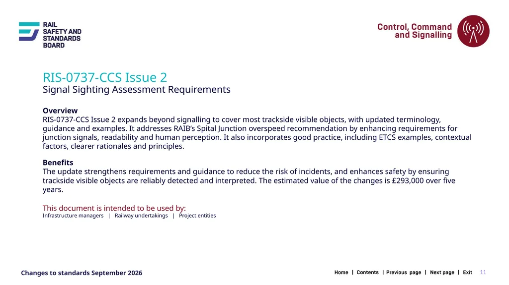 1 Changes in the September 2026 standards update - slide 11 of 67