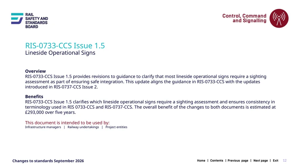 1 Changes in the September 2026 standards update - slide 12 of 67