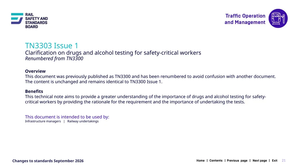 1 Changes in the September 2026 standards update - slide 21 of 67