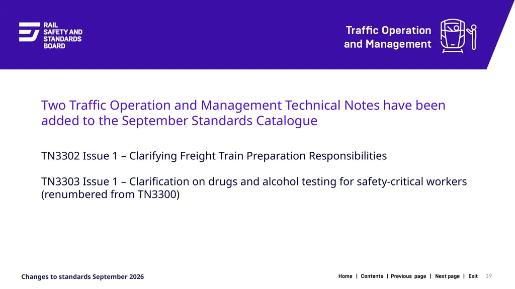 1 Changes in the September 2026 standards update - slide 19 of 67