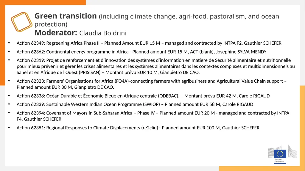 Group discussions - ACTIONS Guiding questions What - slide 5 of 7