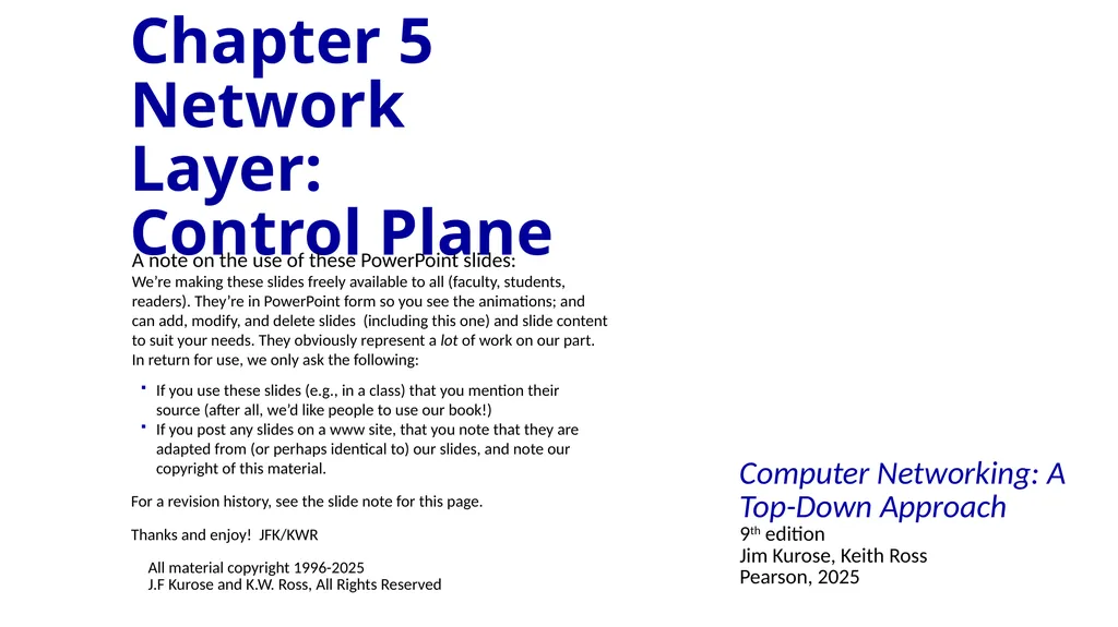 Computer Networking: A Top-Down Approach 9th - slide 1 of 120