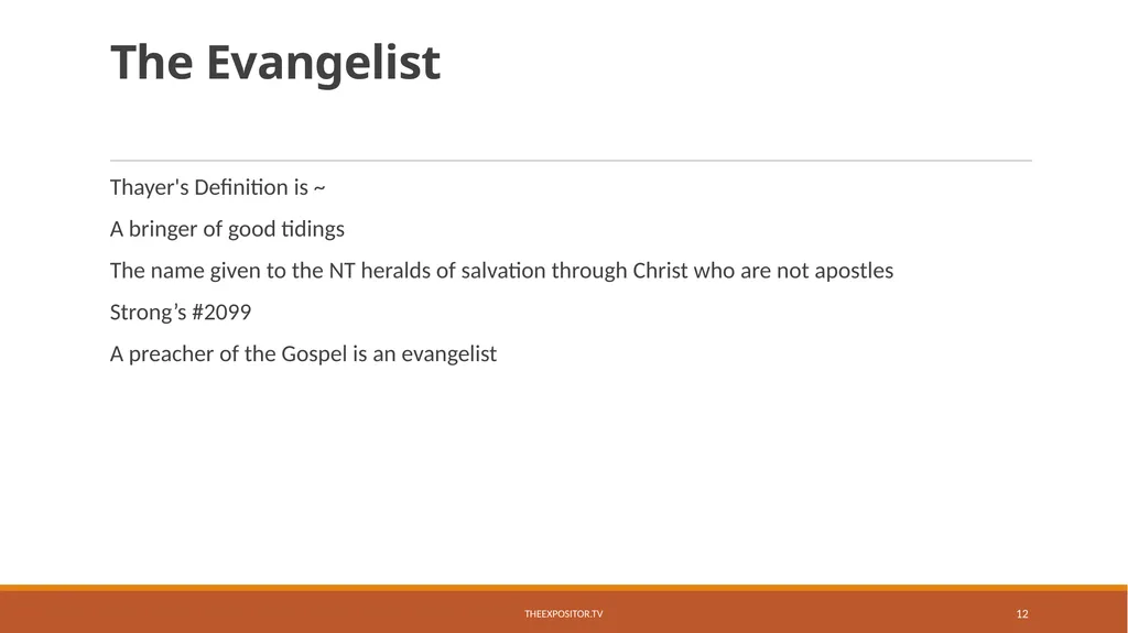 BIBLICAL EVANGELISM By Bill Rhetts TheExpositor.tv - slide 12 of 74