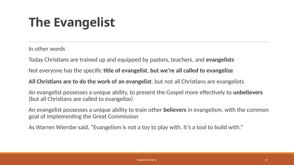 BIBLICAL EVANGELISM By Bill Rhetts TheExpositor.tv - slide 17 of 74