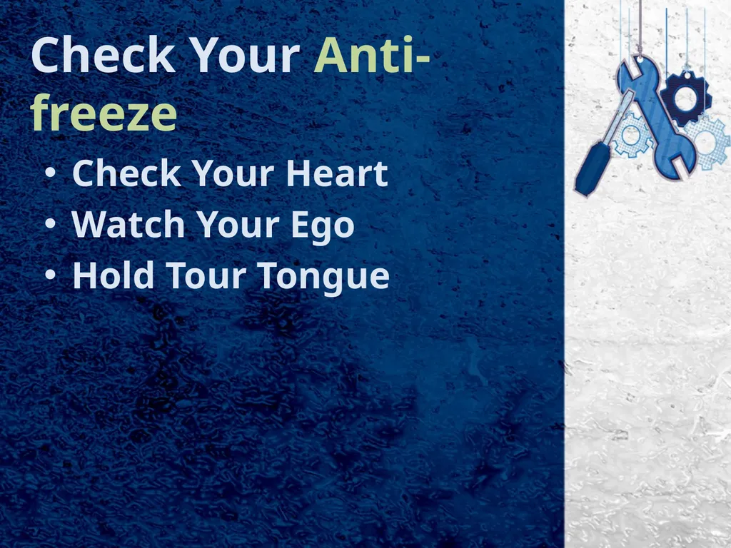 Tuning Up By Tuning In To God Check Your Batteries - slide 5 of 7