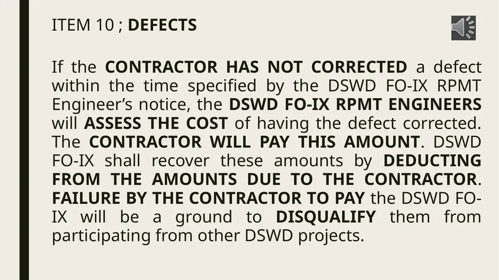 General conditions of contract IMPORTANT NOTES TO - slide 12 of 47