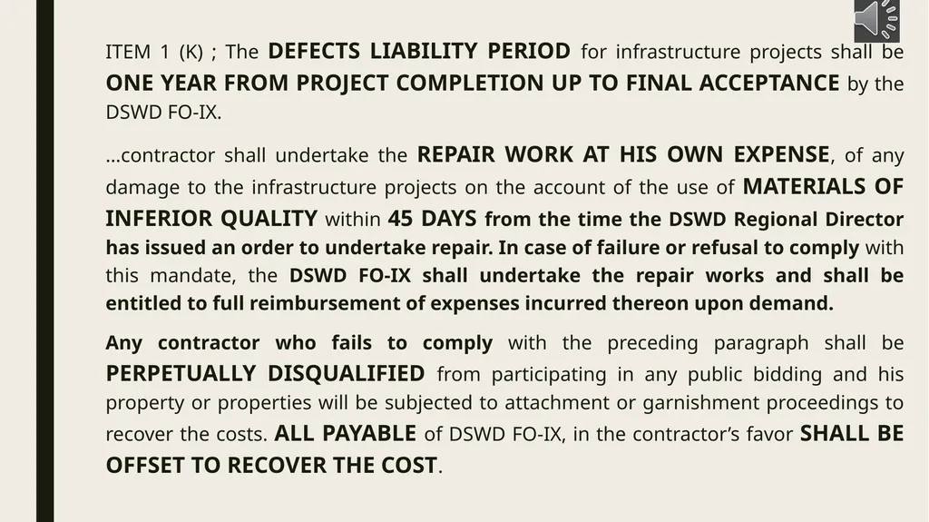 General conditions of contract IMPORTANT NOTES TO - slide 3 of 47