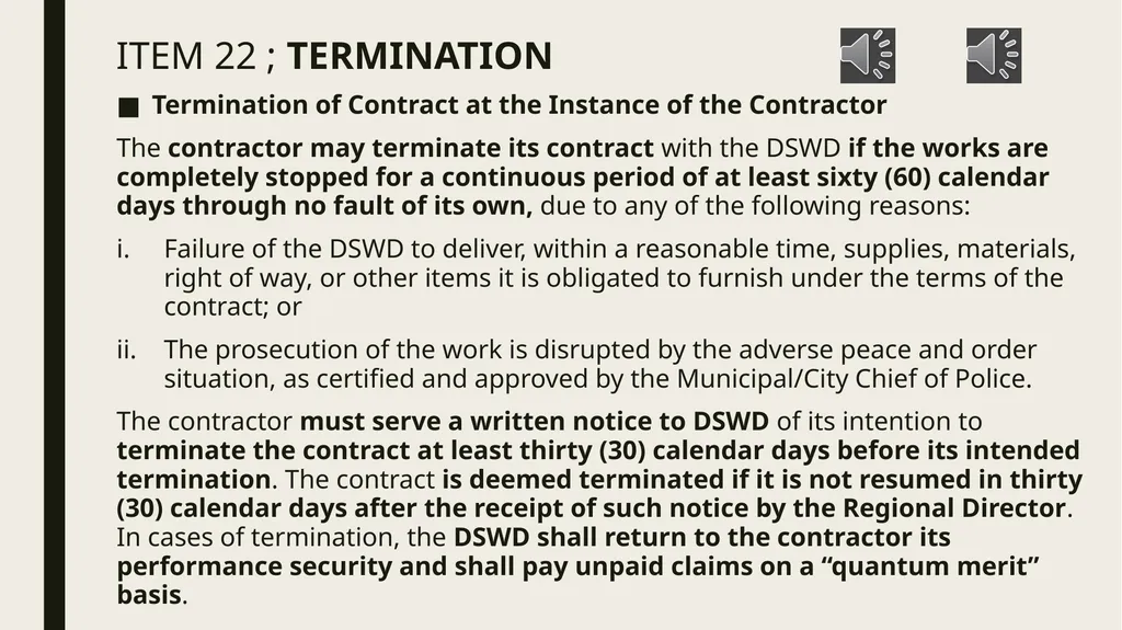 General conditions of contract IMPORTANT NOTES TO - slide 40 of 47