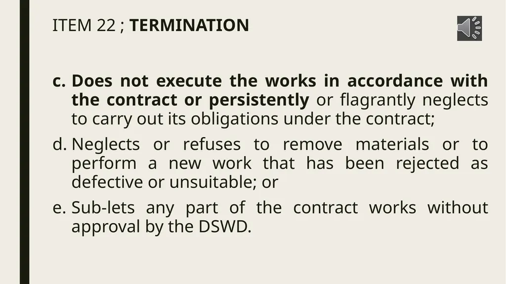 General conditions of contract IMPORTANT NOTES TO - slide 36 of 47