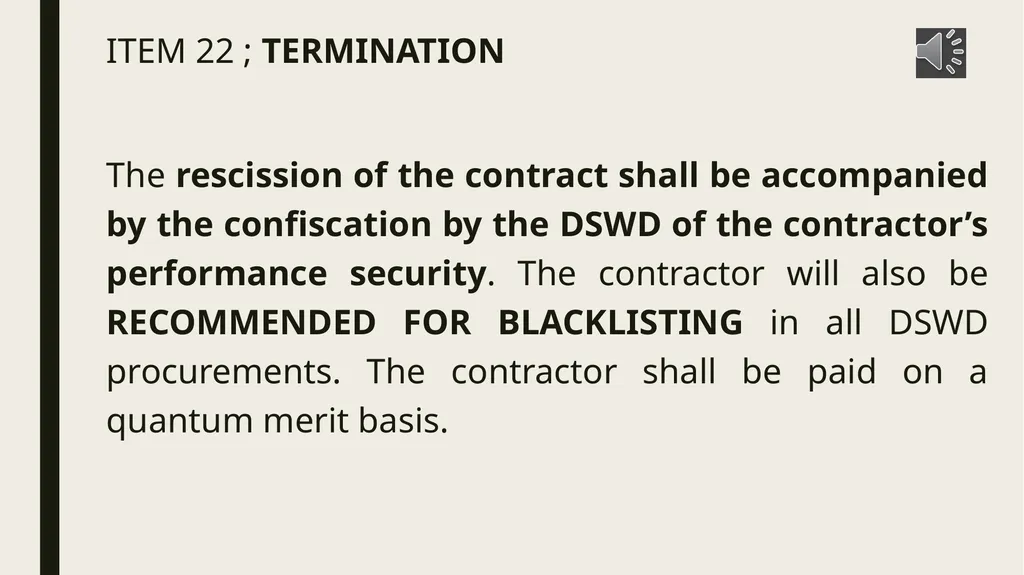 General conditions of contract IMPORTANT NOTES TO - slide 37 of 47