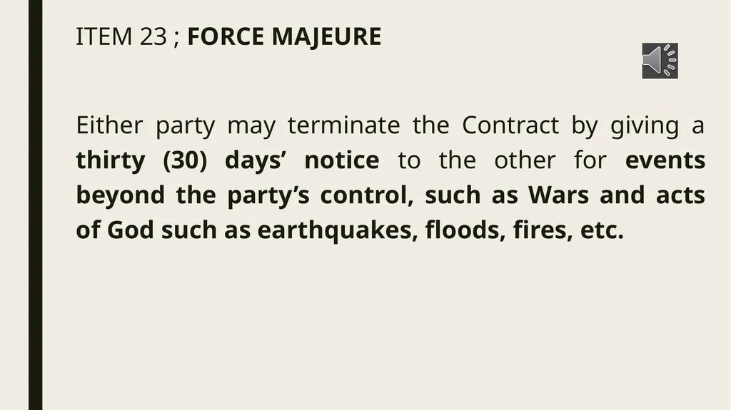 General conditions of contract IMPORTANT NOTES TO - slide 43 of 47