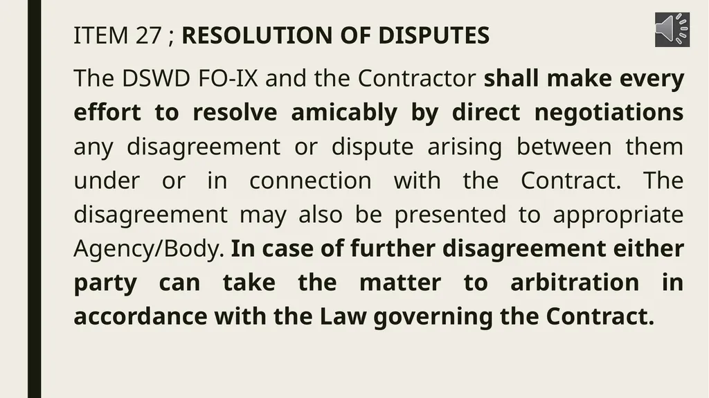 General conditions of contract IMPORTANT NOTES TO - slide 46 of 47