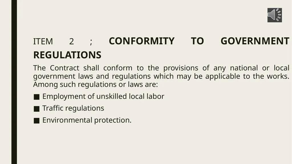 General conditions of contract IMPORTANT NOTES TO - slide 4 of 47