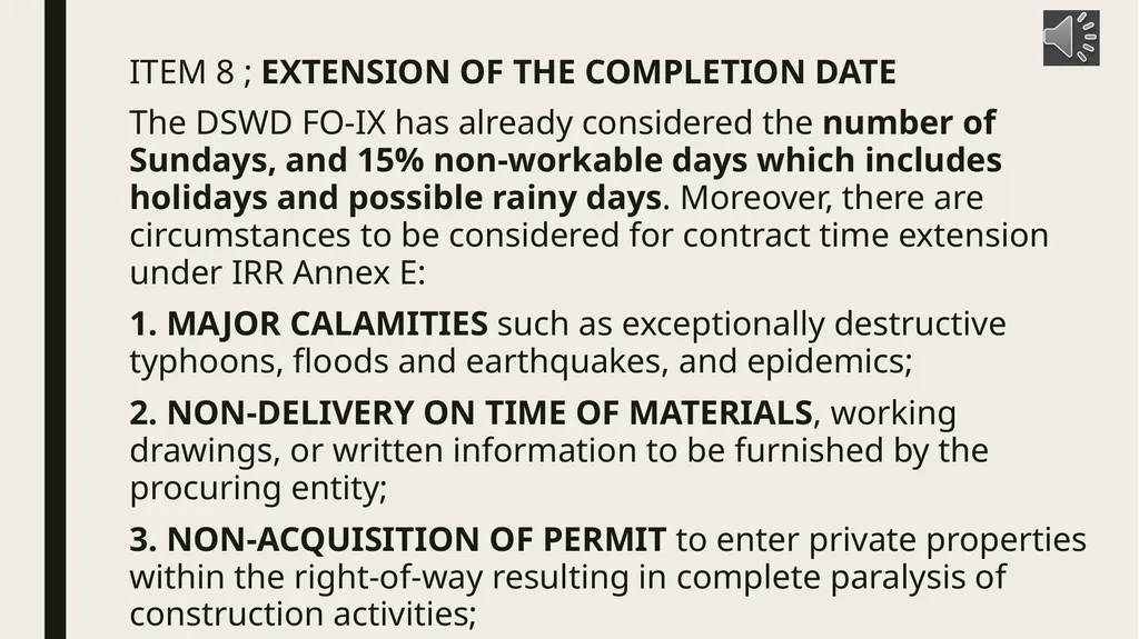 General conditions of contract IMPORTANT NOTES TO - slide 9 of 47