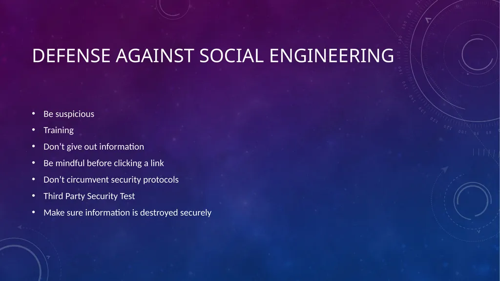 Social Engineering Saif Ansari What is social - slide 18 of 24