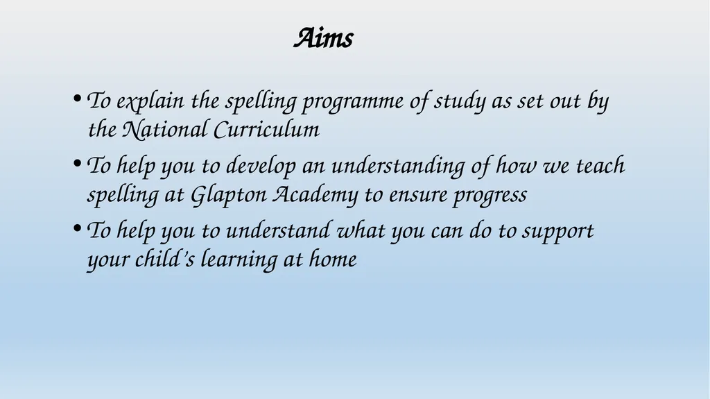 Spelling Information September 2021 Mrs Ralph - slide 3 of 33