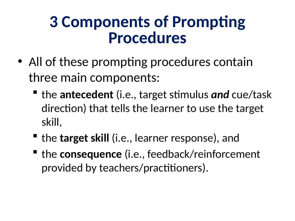 Evidence Based Practice Training Prompting - slide 24 of 48