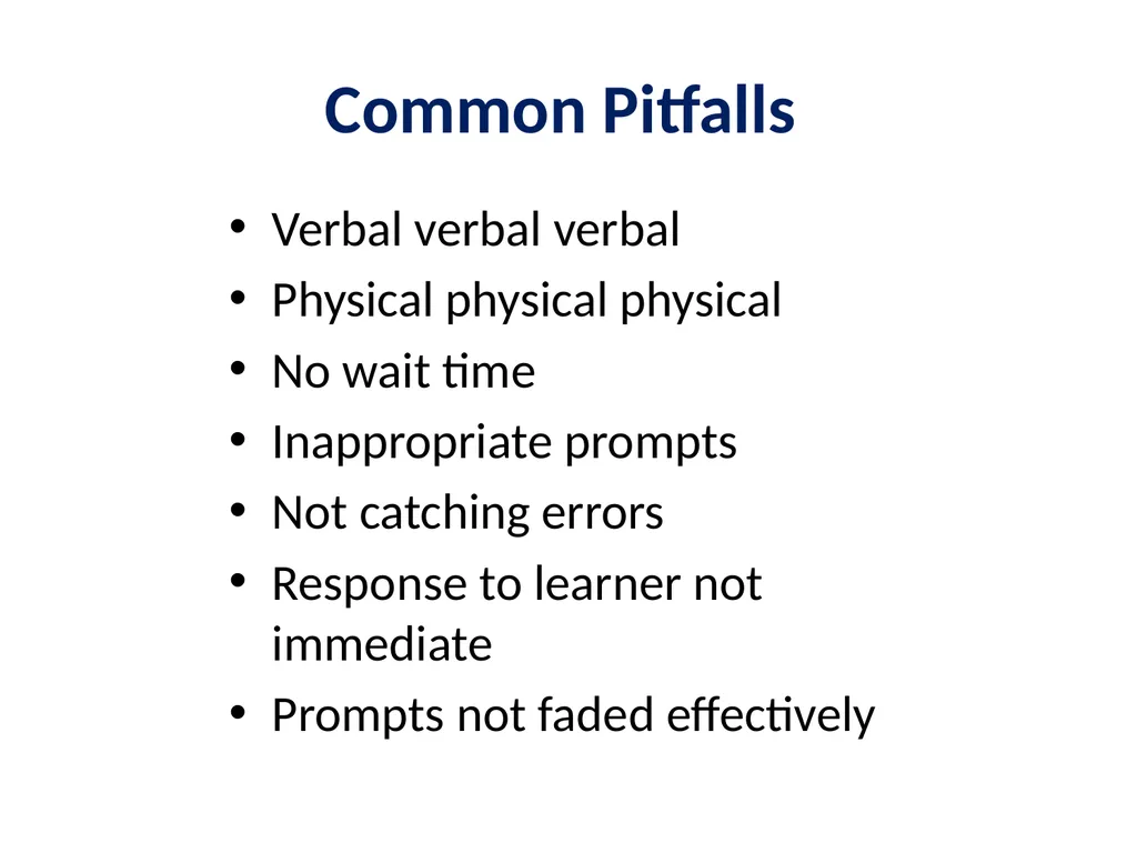 Evidence Based Practice Training Prompting - slide 9 of 48