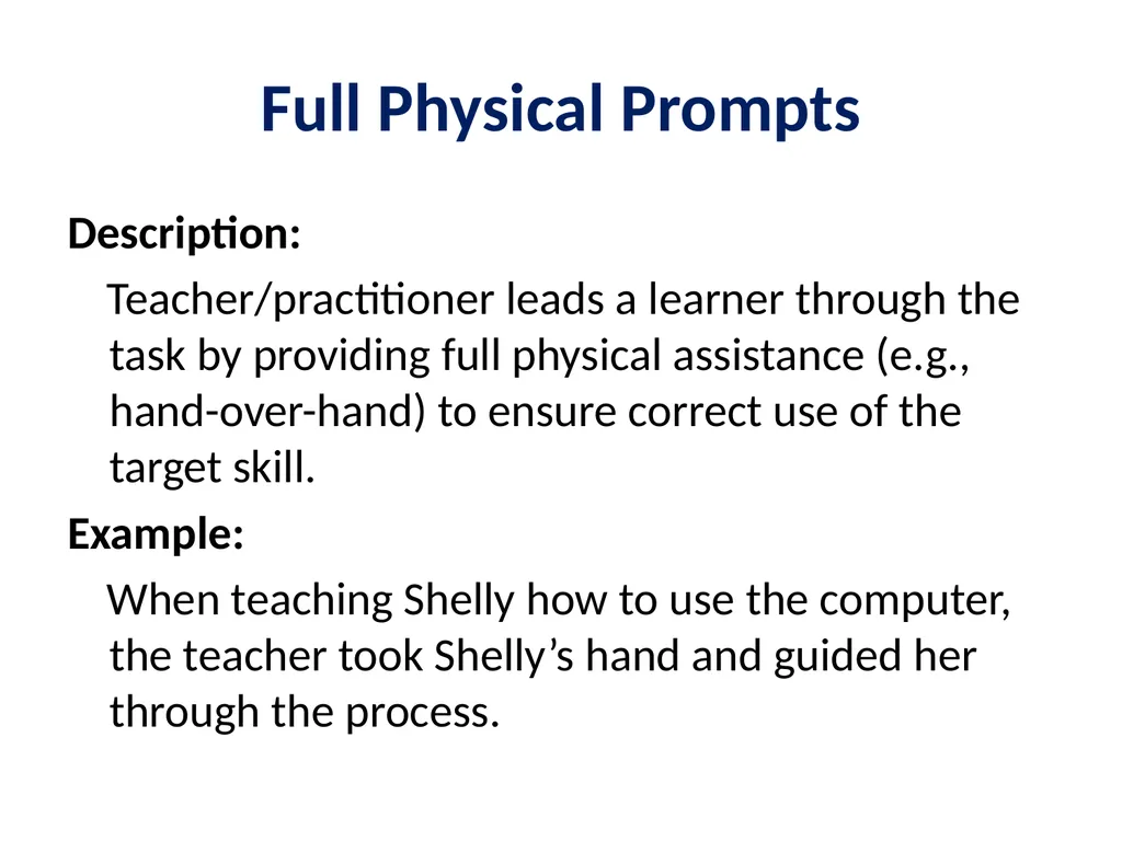 Evidence Based Practice Training Prompting - slide 20 of 48