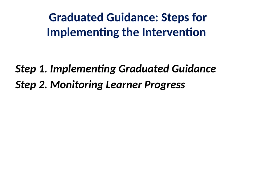 Evidence Based Practice Training Prompting - slide 34 of 48