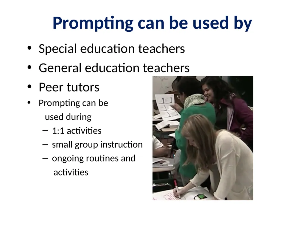 Evidence Based Practice Training Prompting - slide 8 of 48