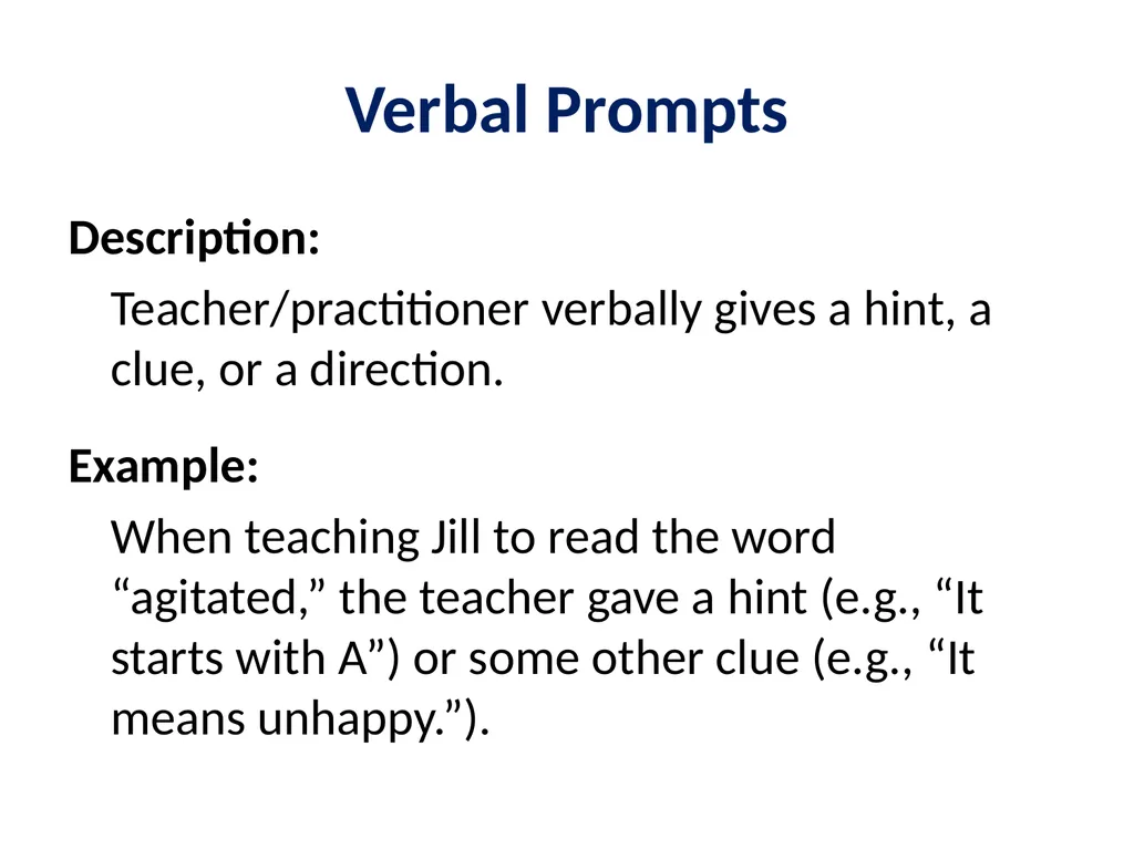 Evidence Based Practice Training Prompting - slide 15 of 48
