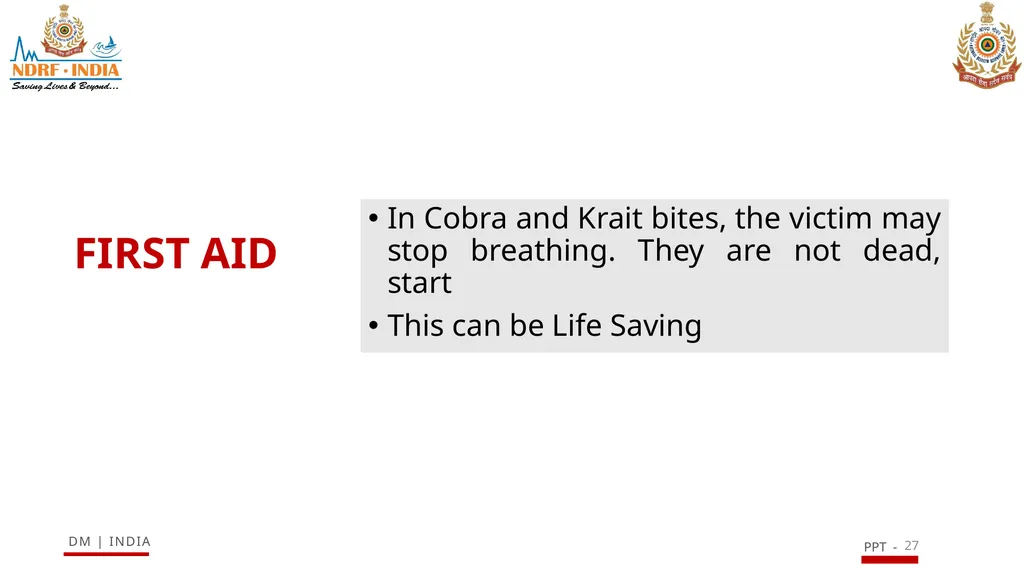 SNAKE BITE & ENVIRONMENTAL EMERGENCIES 1 Presented - slide 27 of 48
