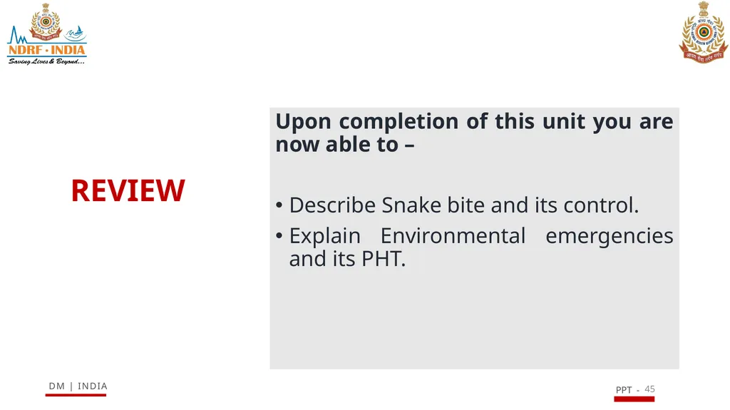 SNAKE BITE & ENVIRONMENTAL EMERGENCIES 1 Presented - slide 45 of 48